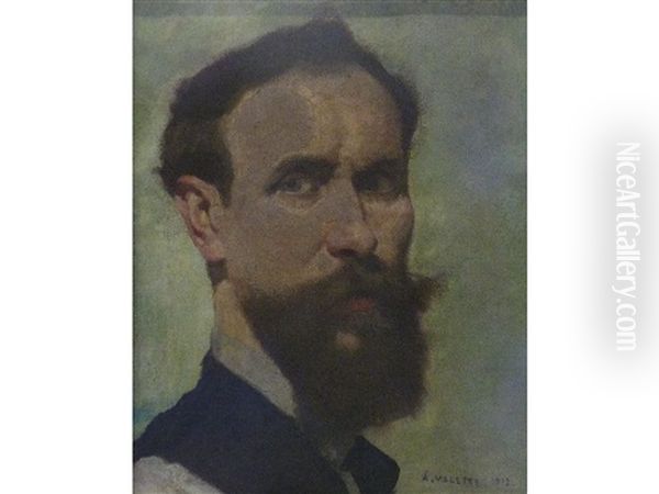 Self Portrait Oil Painting by Adolphe Pierre Valette