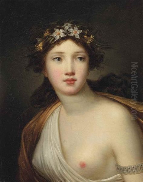 Flora Oil Painting by Jacques Antoine Vallin