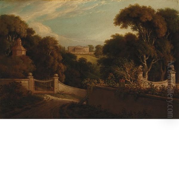 Estate In England (priory Park) Oil Painting by John Vanderlyn