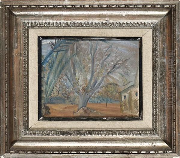 Arbol, Palmera Y Casa Oil Painting by Emilio Varela Isabel