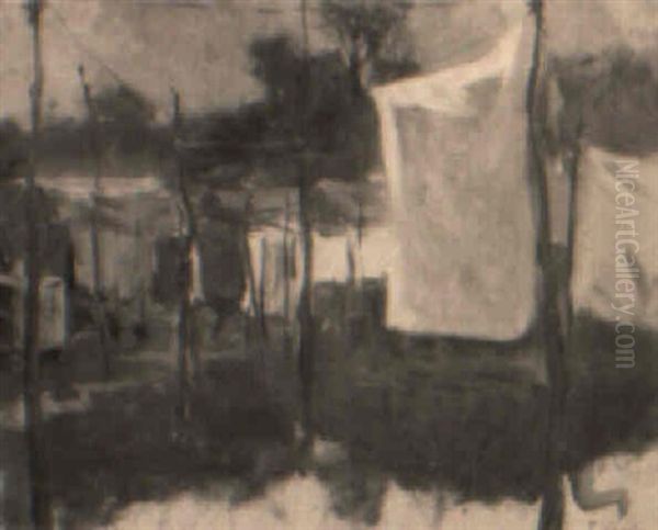 Lavaderos De La Ribera Del Manzanares Oil Painting by Eulogio Varela Y Sartorio