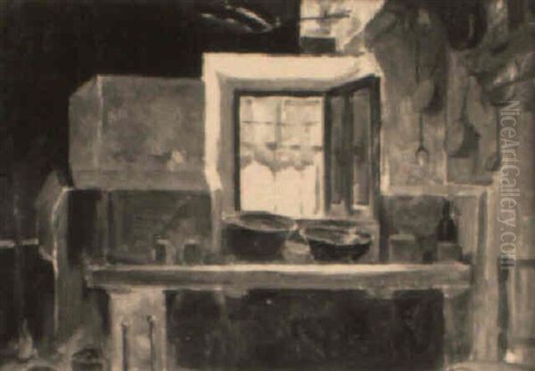 La Cocina De Cercedilla Oil Painting by Eulogio Varela Y Sartorio