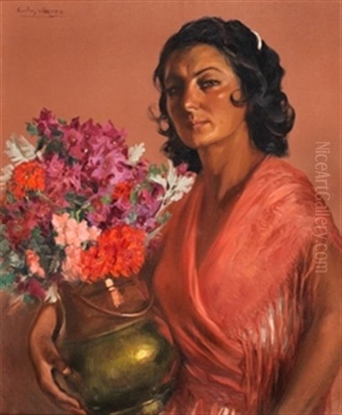 Flores Gitanas Oil Painting by Carlos Vazquez