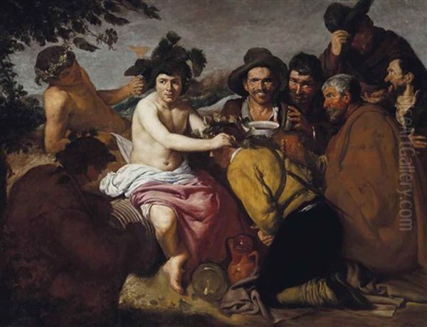 The Triumph Of Bacchus Oil Painting by Diego Rodriguez de Silva y Velazquez