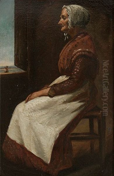 Seated Lady Oil Painting by Charles (Karel Ferdinand) Venneman