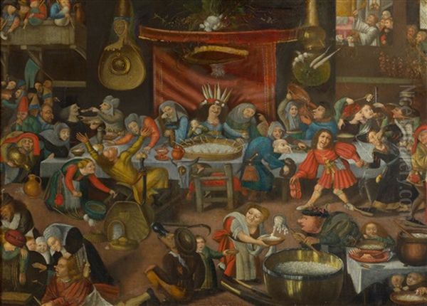 A Wedding Feast Oil Painting by Frans Verbeeck