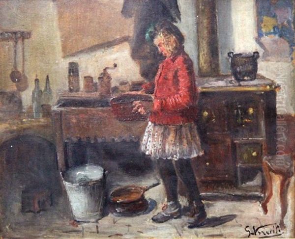 La Piccola Massaia Oil Painting by Giulio Romano Vercelli