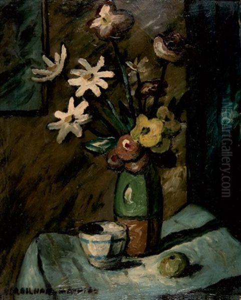 Bouquet De Fleurs Oil Painting by Louis Mathieu Verdilhan