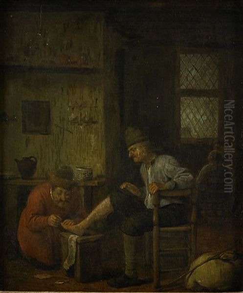 Pedicure Oil Painting by Pieter Harmensz. Verelst