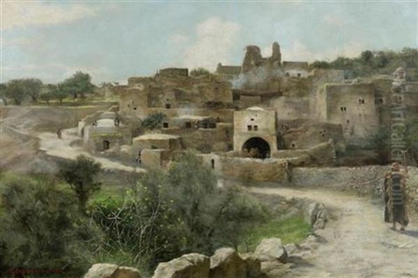 Sicht Von Bethlehem Oil Painting by Vasili Petrovich Vereshchagin