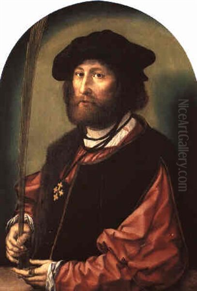Portrait De Ruben Perduyn Oil Painting by Jan Cornelisz Vermeyen