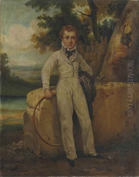 Portrait Du Marquis Henri De Castellane (1814-1847) Oil Painting by Carle Vernet