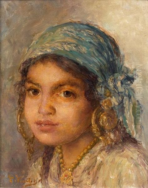 Jeune Fille Oil Painting by Edouard Verschaffelt