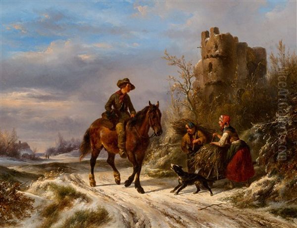 An Unexpected Encounter Oil Painting by Wouter Verschuur