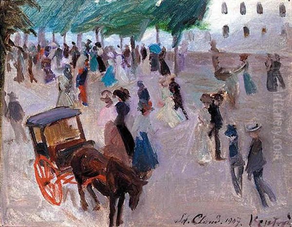 St Cloud Oil Painting by Mano (Emanuel) Vesztroczy