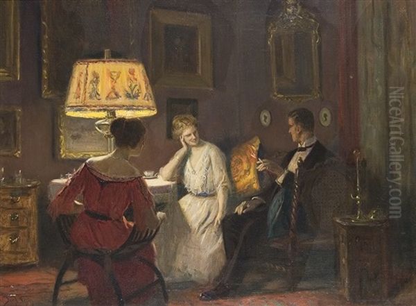 In Crossfire Oil Painting by Frederick Vezin