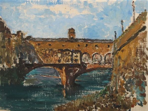 El Puente Oil Painting by Miguel Carlos Victorica
