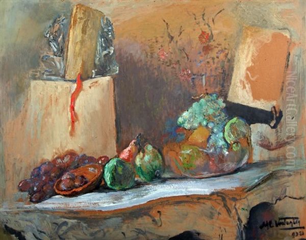 Naturaleza Muerta Oil Painting by Miguel Carlos Victorica