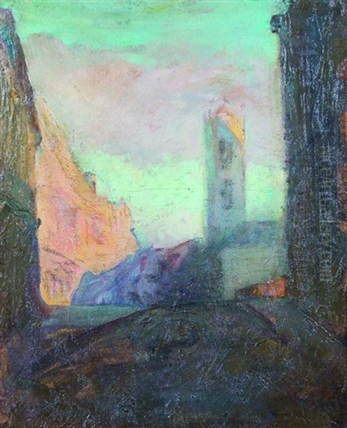 El Campanario Oil Painting by Miguel Carlos Victorica