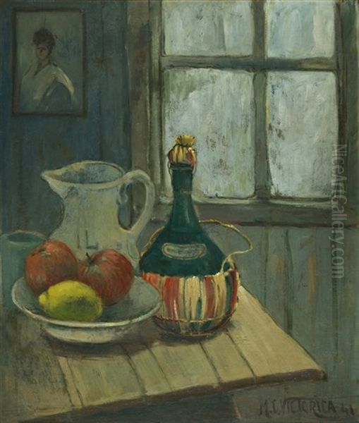 El Buen Vino Oil Painting by Miguel Carlos Victorica