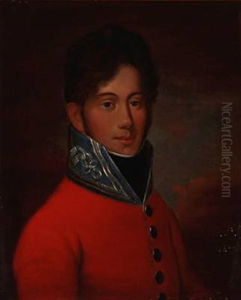 Portrait Of Jens Johan Frederik Van Beck Oil Painting by Carl (John Charles Frederick) Viertel
