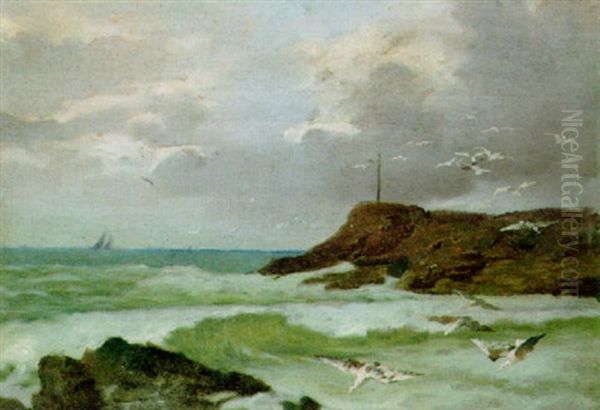 Paesaggio Costiero Oil Painting by Coriolano Vighi