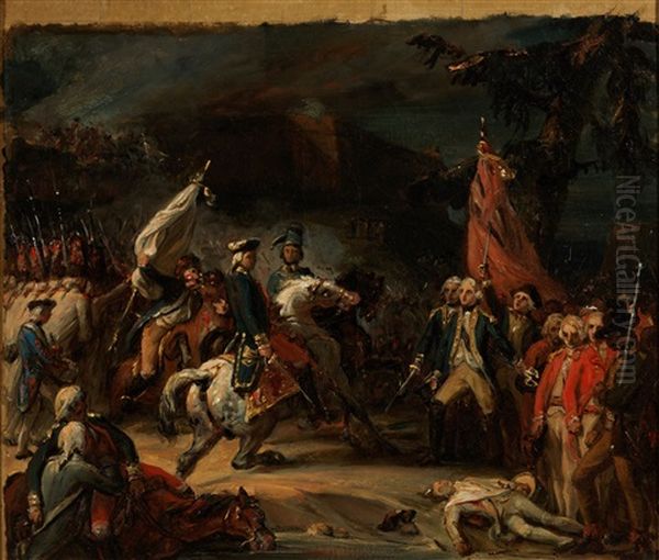 Circenses (the Circus Performers) Oil Painting by Auguste Jean Baptiste Vinchon