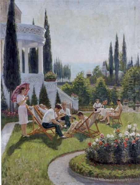 In The Crimea Oil Painting by Boris J. Vladimirsky