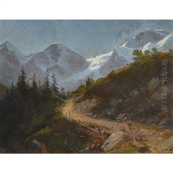 Monch Et Jungfrau Oil Painting by Francois Vuagnat