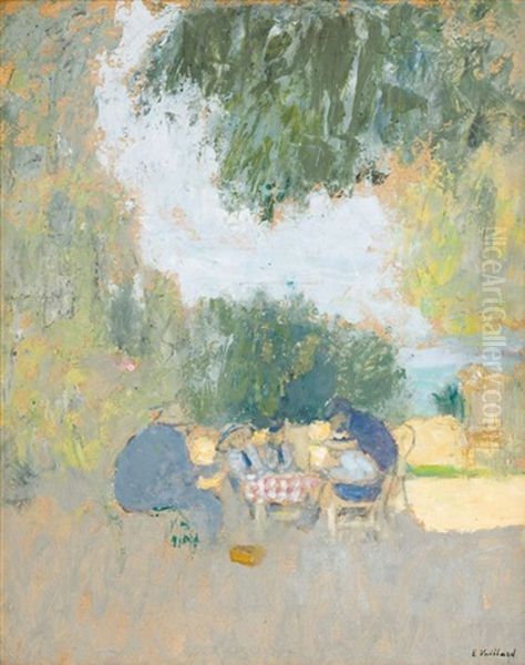 Gauter En Plein Air Oil Painting by Jean-Edouard Vuillard