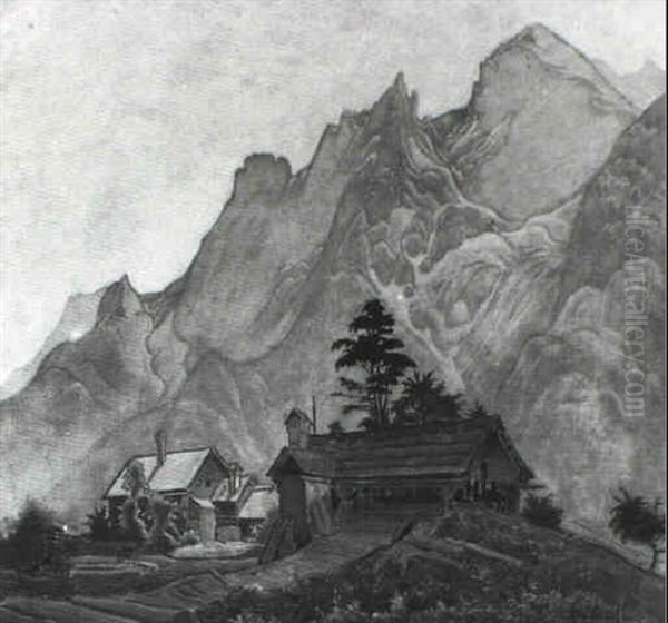 Tennengebirge Oil Painting by Franz Wacik