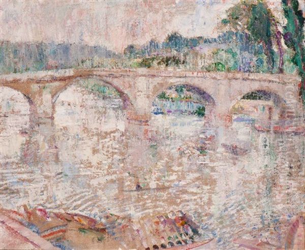 River View Oil Painting by Maurice Wagemans