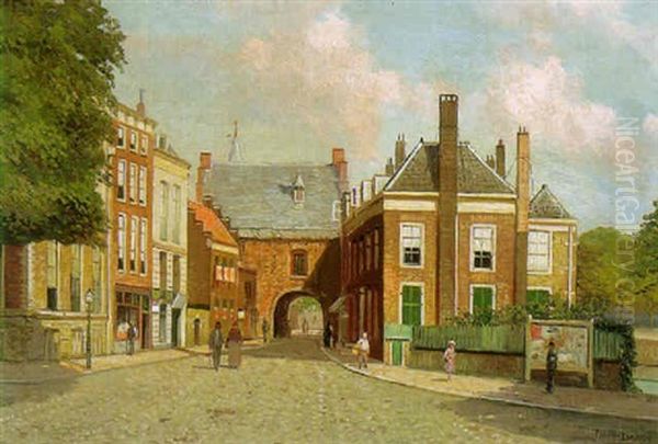 De Gevangenpoort Te Den Haag Oil Painting by Pieter Johannes A. Wagemans