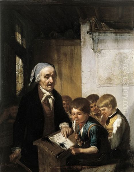 De Inktvlek Oil Painting by Julius Wagner
