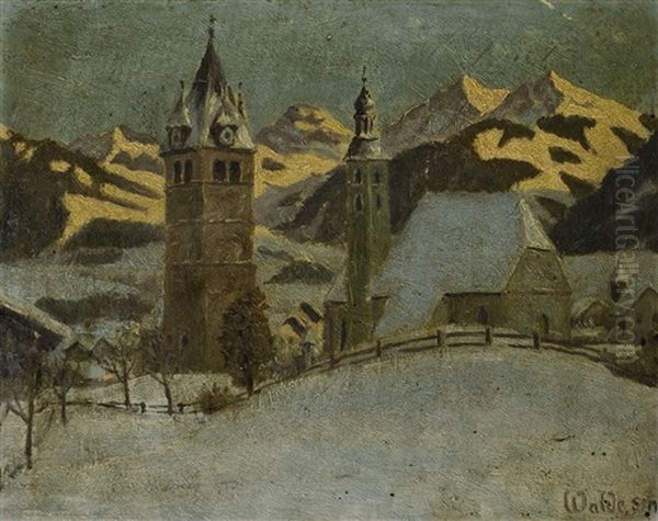 Winter In Den Bergen Oil Painting by Franz Walde