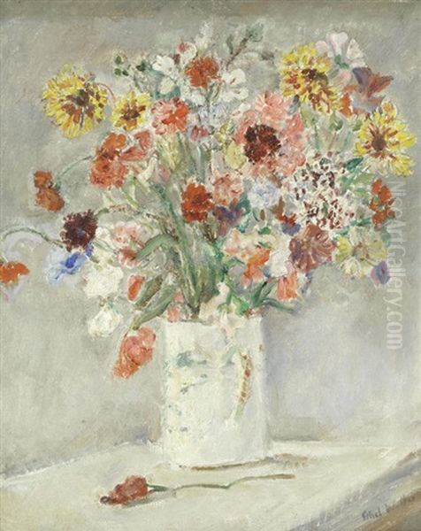 Flower Study Oil Painting by Ethel, Dame Walker