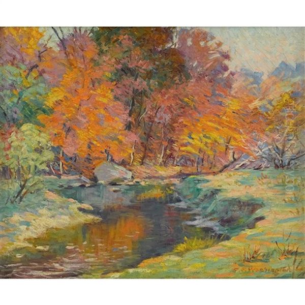 An October Afternoon Oil Painting by Elizabeth Fisher Washington
