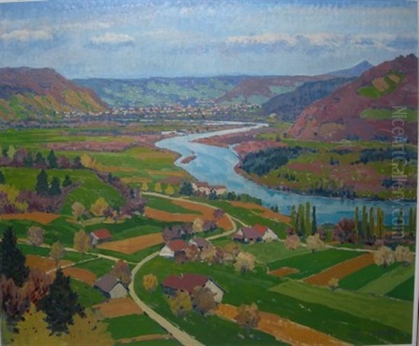 Aarital Bei Brigg Oil Painting by Adolf Weibel