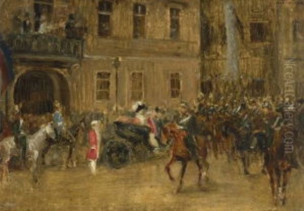 Parade Von Chevauxlegers Oil Painting by Kunz Weidlich