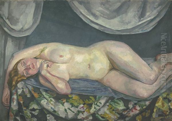 Schlafendes Madchen Oil Painting by Emil Rudolf Weiss