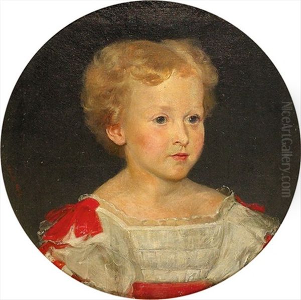 Portrat Eines Madchens Oil Painting by Adolphe Weisz
