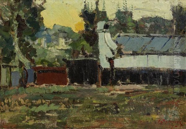 Newlands, Old Houses Oil Painting by Pieter Willem Frederick Wenning