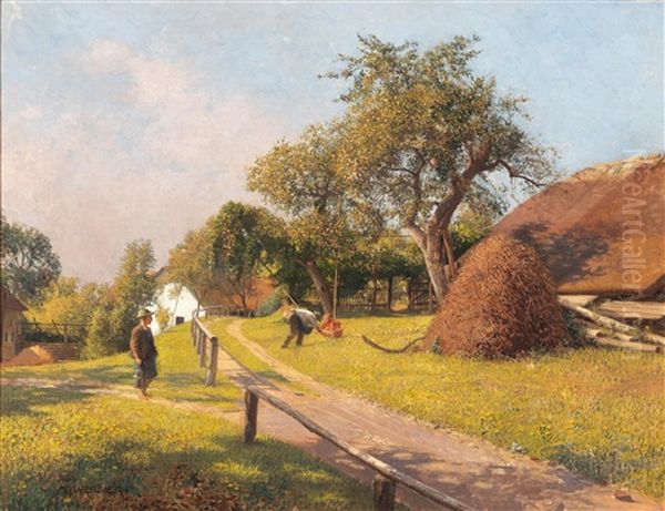 Obstsegen, Motiv Aus Gleichenberg In Der Steiermark Oil Painting by Adolf Werner