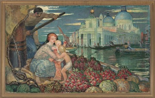 Vista De Venecia Oil Painting by Emile Auguste Wery