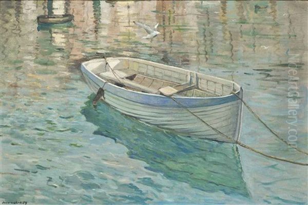 The Rowing Boat Oil Painting by John Laviers Wheatley