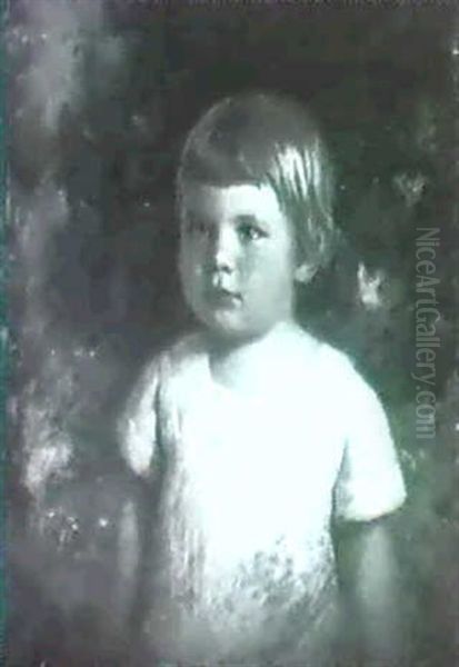 Portrait Of A Young Girl Oil Painting by William John Whittemore