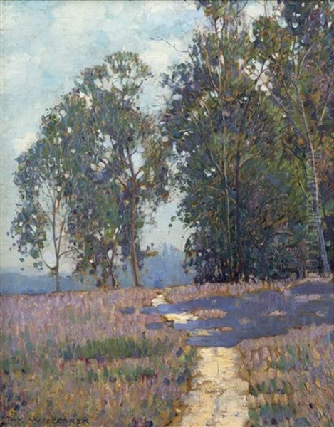 Path Through A Landscape With Trees Oil Painting by Max Wieczorek