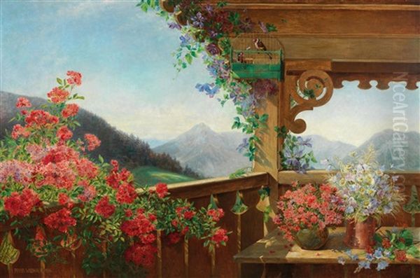 View From The Balcony Oil Painting by Paula Wildhack