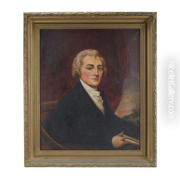 Portrait Of Dr. William Thornton (after The Original Gilbert Stuart) Oil Painting by Alyn Williams