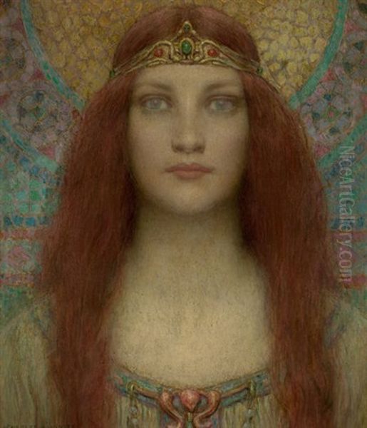 Portrait Of A Woman Oil Painting by Charles Winter